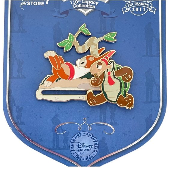 Disney Store 110th Legacy Collection The Tortoise & The Hare Slider Limited Pin - Picture 4 of 5